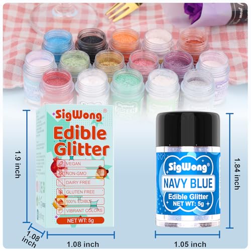 Navy Blue Edible Glitter