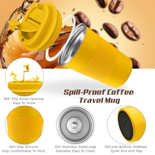 Vacuum Insulated Stainless Steel Travel Coffee Mug
