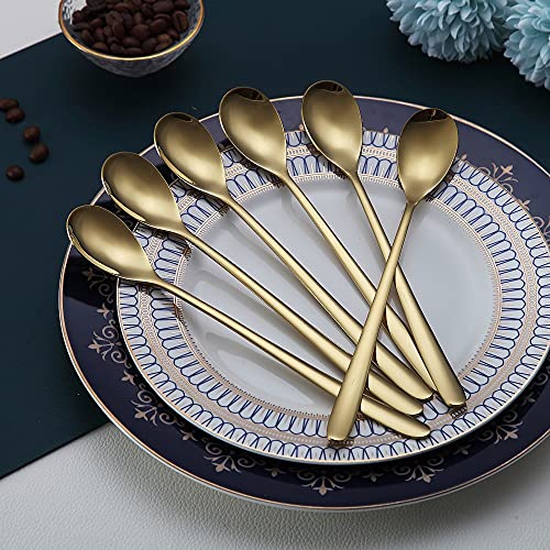 Gold Long Handle Coffee Spoons (6 Count)