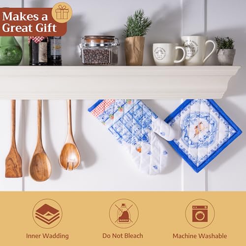 100% Cotton Oven Mitt & Pot Holder Set (2 Count)