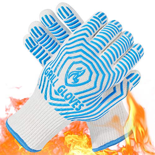 BBQ Gloves Oven Gloves 1472℉ Extreme Heat Resistant (2 Count)
