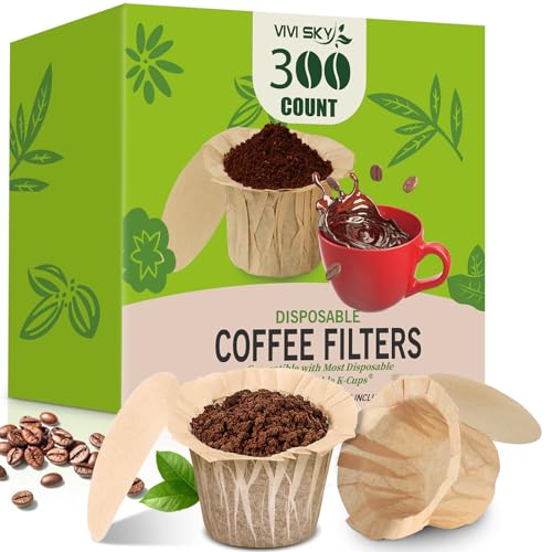 Disposable K Cup Coffee Filters with Lid (300 Count)