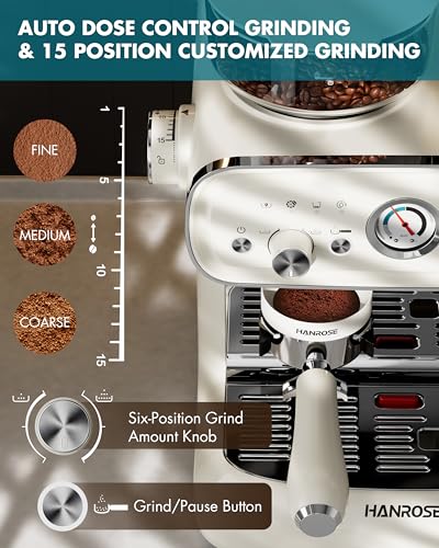 Espresso Machine with Grinder and Milk Frother