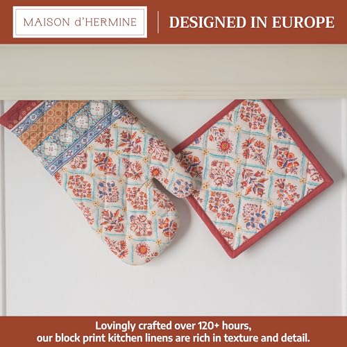 100% Cotton Oven Mitt & Pot Holder Set (2 Count)