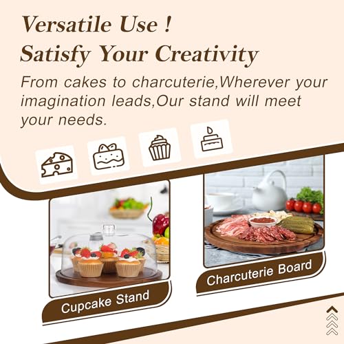 Cake Stand with Clear Acrylic Dome Lid