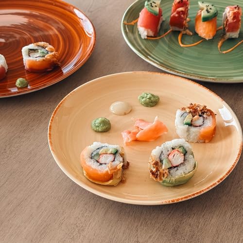 Ceramic Helix Swirl Salad Plates Set of 6 (6 Count)