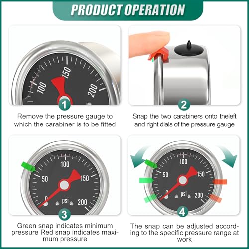 0 200PSI Stainless Steel Glycerin Filled Pressure Gauge 1.5" Black Dial Size