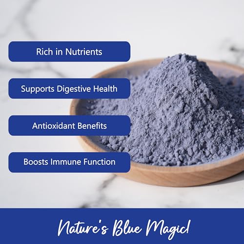 Freeze Dried Blue Butterfly Pea Flower Powder 7 Oz (7 Ounce)