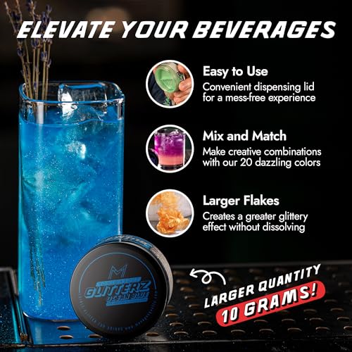 Ocean Blue Edible Glitter for Drinks & Cakes