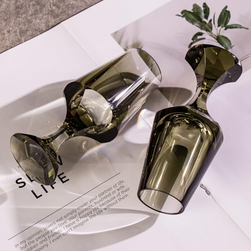 Crystal Snifter Glasses Set of 2 Hand Blown Stemmed Whiskey Glass (2 Count)