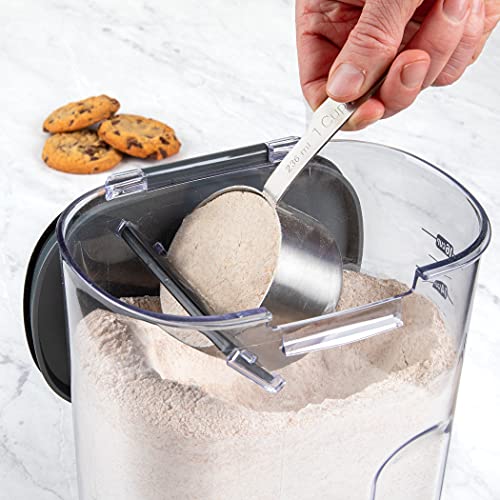 International ProKeeper+ Clear Plastic Airtight Food Baker's Kitchen Storage Organization Container Canister Set with Magnetic Accessories (2 Count)