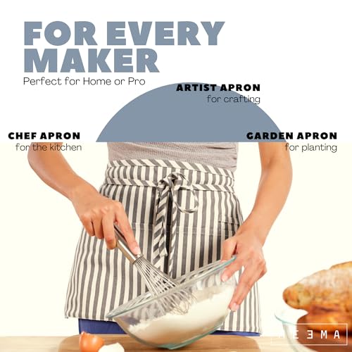 Chef Waist Aprons for Women with Pockets