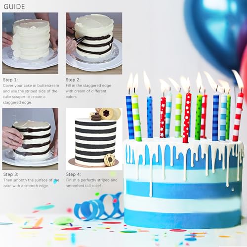 Acrylic Cake Scrapers (4 Count)