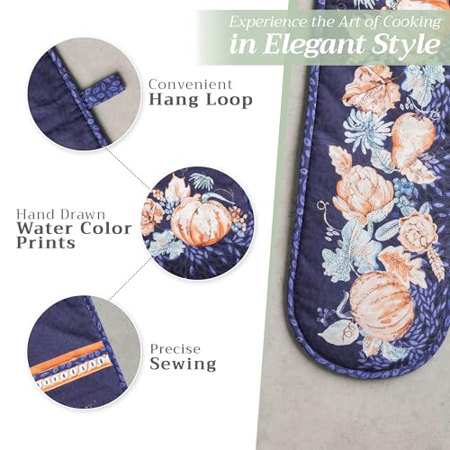 Double Oven Mitts 100% Cotton Double Oven Glove