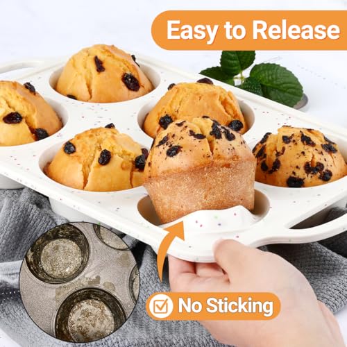 Jumbo Silicone Muffin Pan with Metal Frame (2 Count)