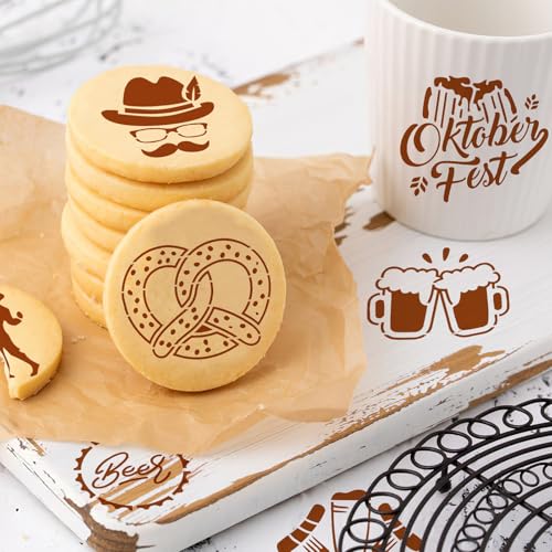 36 Pieces Oktoberfest Cookie Cake Stencils (36 Count)