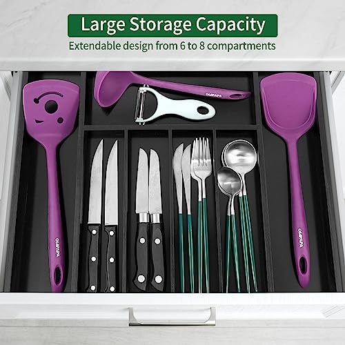 Bamboo Silverware Drawer Organizer