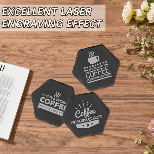48PCS Slate Coasters for Laser Engraving (48 Count)