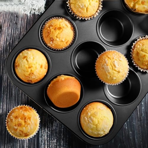 2 Packs Nonstick Round Muffin Baking Pan Tin (2 Count)