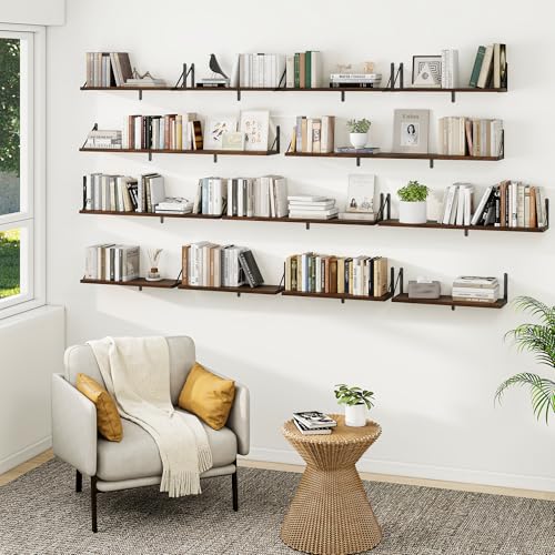 Floating Book Shelves for Wall (3 Count)