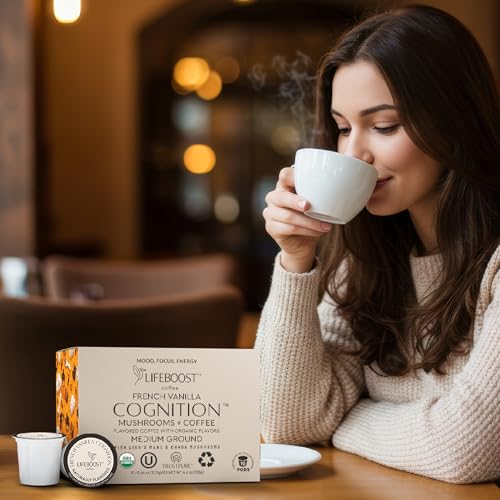 French Vanilla Cognition Mushroom Coffee Pods (10 Count)
