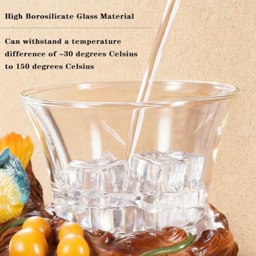 Lazy Kungfu Glass Tea Set Heat Resistant Semi Automatic Drip Rotating with Infuser Magnetic Teapot Set for Gongfu Tea Making Ideal