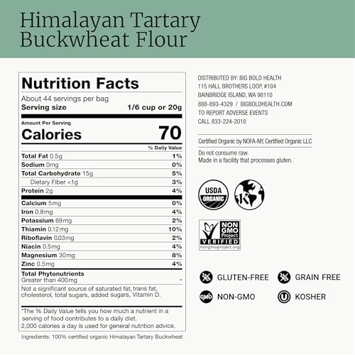Organic Himalayan Tartary Buckwheat Flour (32 Ounce)