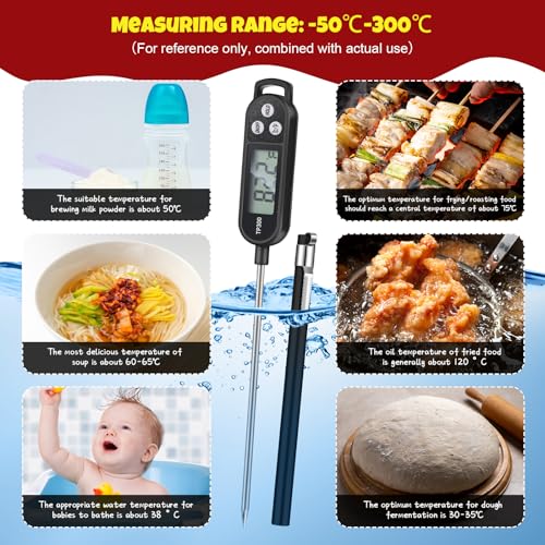 6 Pcs Food Thermometer Instant Read Probe BBQ