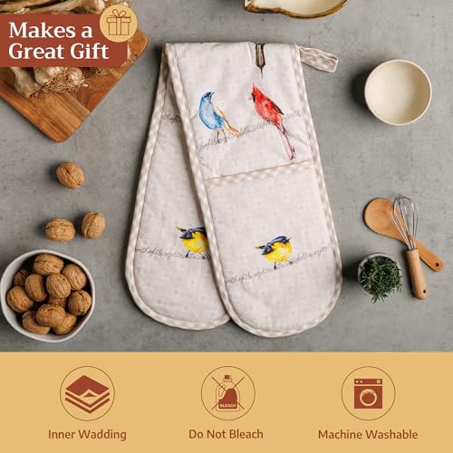 Double Oven Mitts 100% Cotton Double Oven Glove