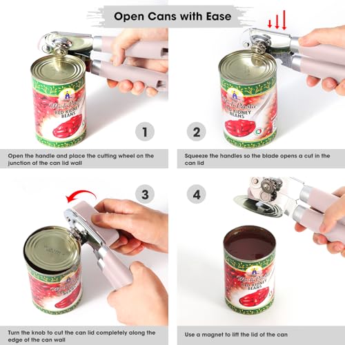Heavy Duty Hand Can Opener Manual with Magnet