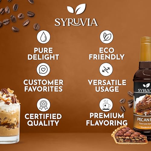 Coffee Syrup Pecan Pie Flavored Syrup for Drinks (25.4 Fl Oz)