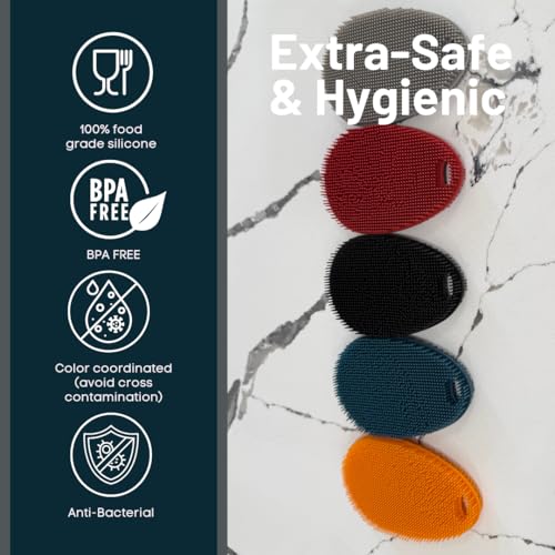 Silicone Sponge Dish Scrubber (5 Count)