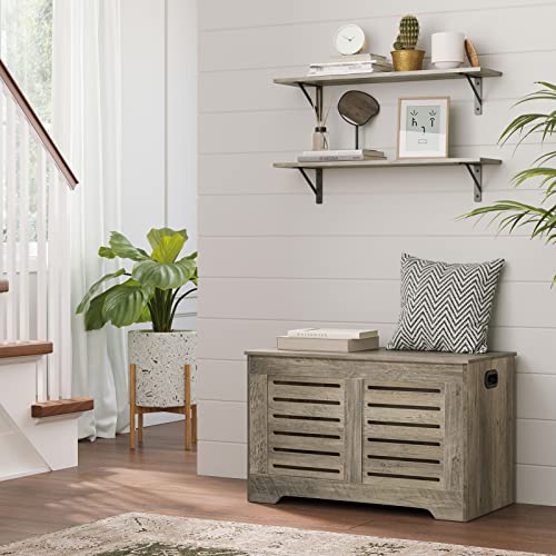 Wall Shelves 23.6" Long Floating Shelves with Metal Brackets (2 Count)