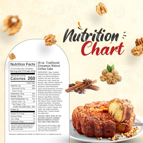 Traditional Cinnamon Walnut Coffee Cake (28 Ounce)