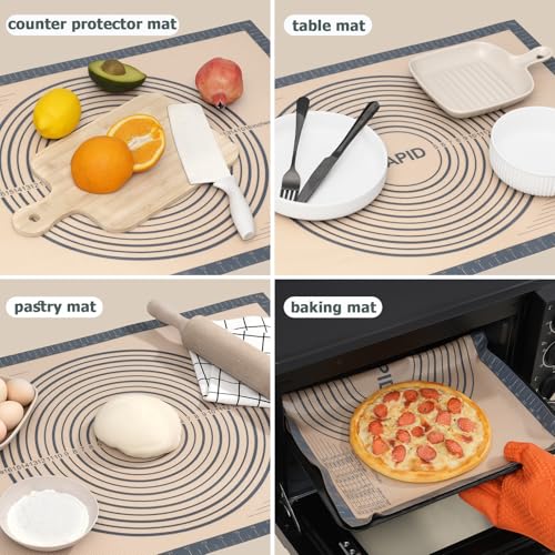 Thick Silicone Pastry Mat Baking Dough Rolling Extra Large 20" x 28"