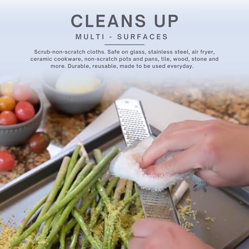 Dishcloths Kitchen Dishrag Cleaning Scrub Reusable 6pk 6x7in (6 Count)