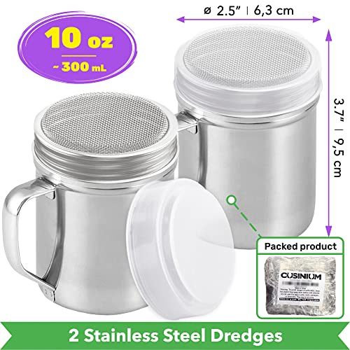 Powdered Sugar Shaker Duster (2 Count (10 ounce))