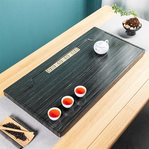 Tea Set Natural Green Wood Grain Stone Tea Tray Smooth Surface Home Office Modern Stone Tea Table Chinese Tea Set