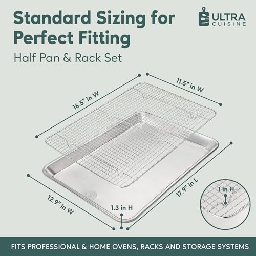 Aluminum Baking Sheet with Cooling Rack Set