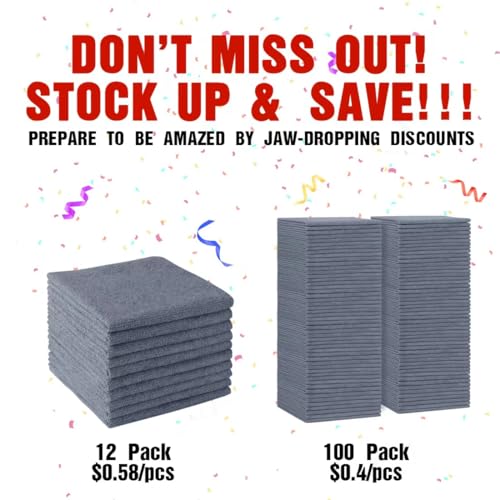 Microfiber Cleaning Cloth 100PK (100 Count)