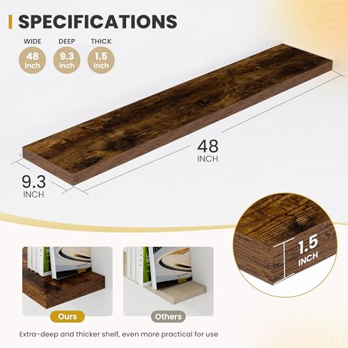 48 Inch Floating Shelves