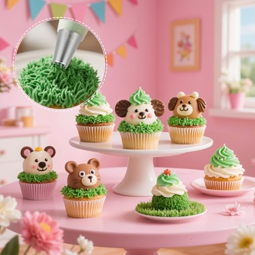 3 Pcs Grass Piping Tips (3 Count)