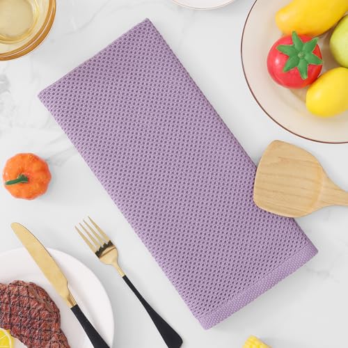 100% Cotton Waffle Weave Kitchen Dish Towels 4 (4 Count)