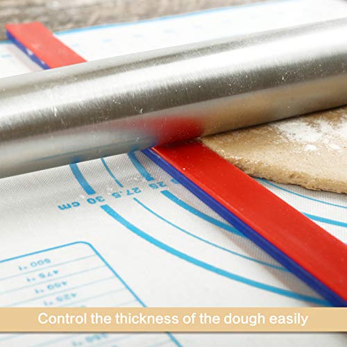 6Pcs Silicone Rolling Pin Guides Non (6 Count)