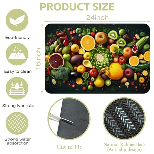 Dish Drying Mat for Kitchen Counter Absorbent Dish Coffee Mat 16"X24"