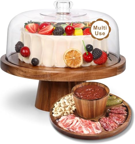 Wooden Cake Stand with Lid