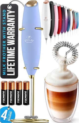 Powerful Milk Frother Wand With Duracell Batteries