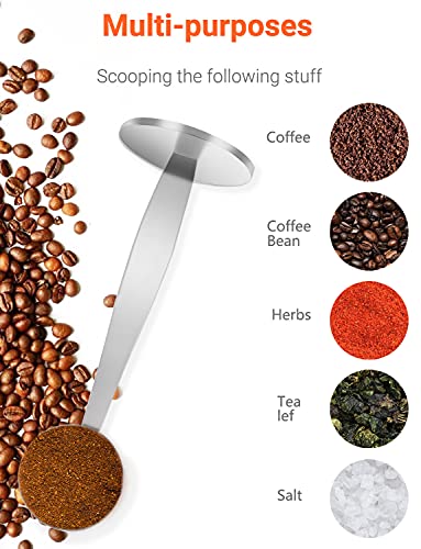 Two-in-One Stainless Steel Coffee Scoop Tamping Spoon