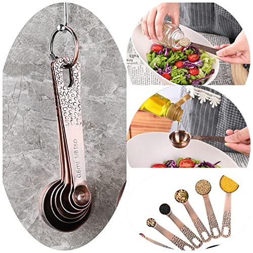 Copper Measuring Cups and Spoons Set