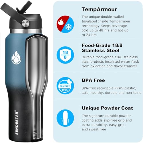 40oz Stainless Steel Water Bottle